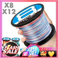 ZUKIBO 1000M 500M 300M 8 12 Strands Braided Smooth Multifilament PE Fishing Line Super Strong Saltwater Fishing Line pesca