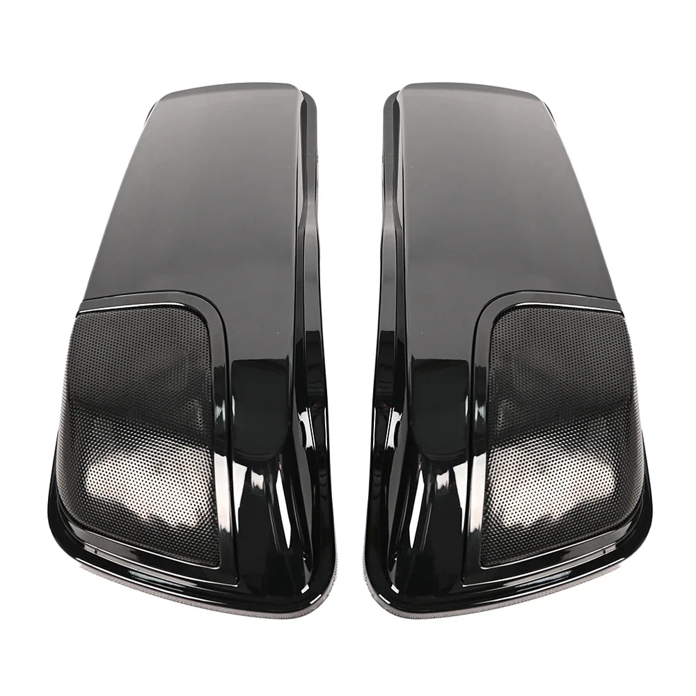 Motorcycle Parts Black 5x7 CVO Style Speaker Saddlebag Lids ABS Box Covers for Harley Davidson Touring 2014-2023