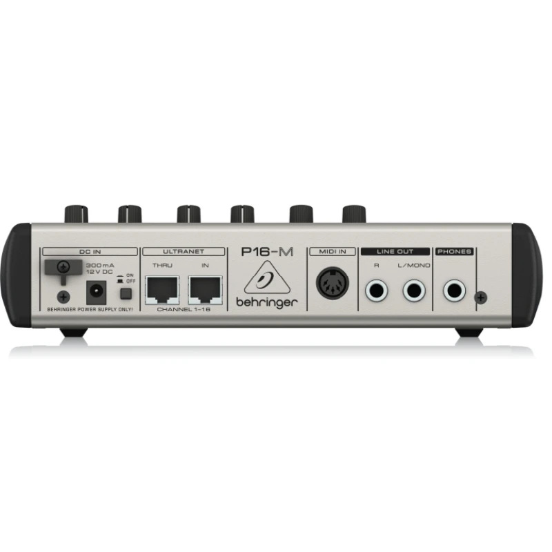 Behringer P16-M 16-Channel Digital Stereo Personal Mixer with 24-bit D/A Converters for Premium Audio Quality