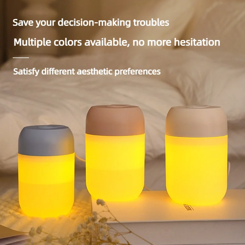 New Quiet Usb Multi-functional Mist Humidifier With Night Light, Portable Air Purifier For Desktop Home Car Indoor Use
