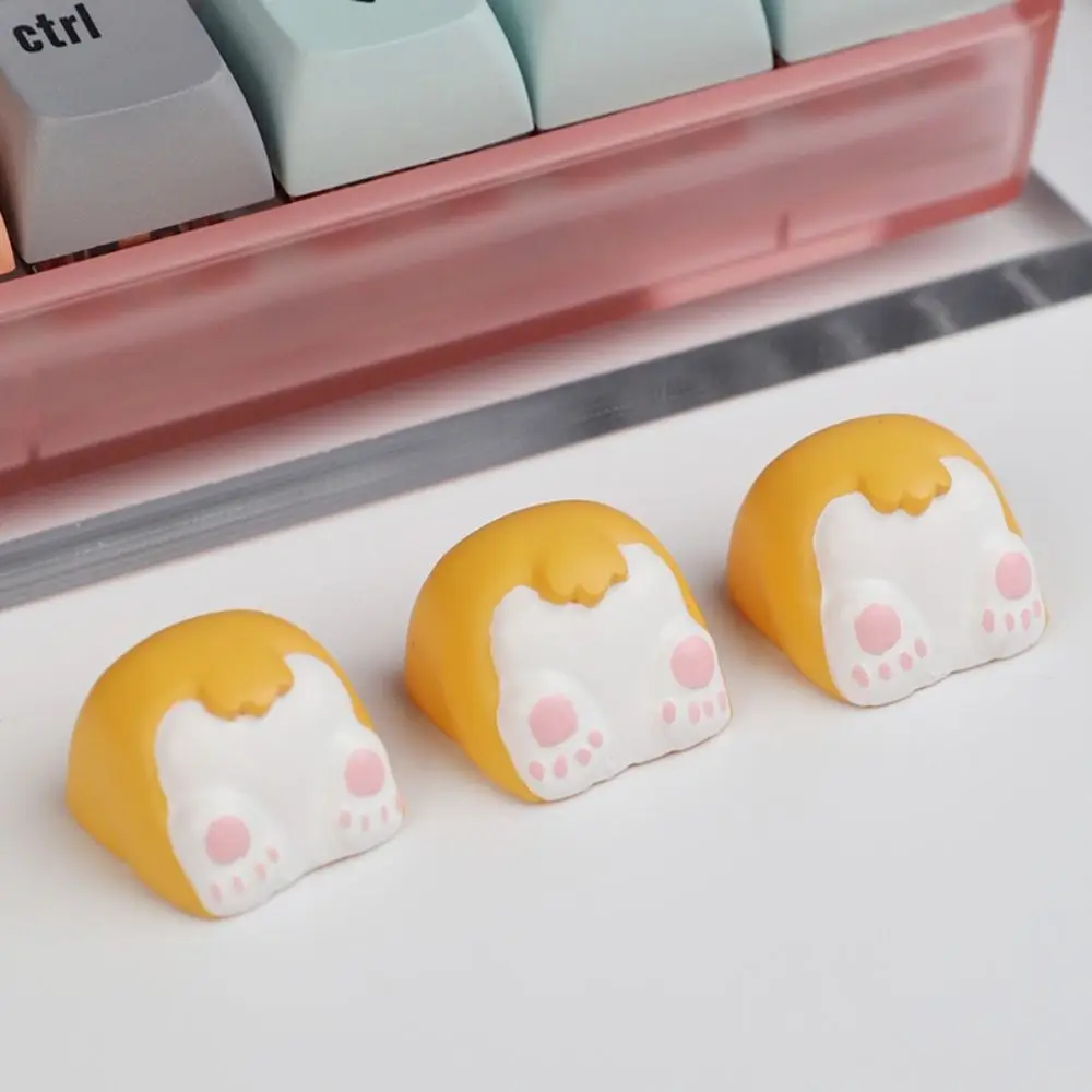 Universal Cartoon Corgi Keycaps Animal 3D Crogi Butt Keyboard Cap Little Key Decoration Mechanical Keyboard Keycap
