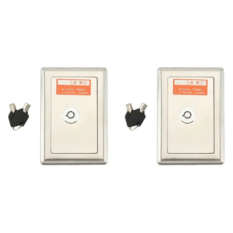 [retail-tx]-2x-apriporta-per-garage-scatola-di-bloccaggio-con-interruttore-elettrico-per-porta-interruttore-a-pulsante-a-montaggio-superficiale-a
