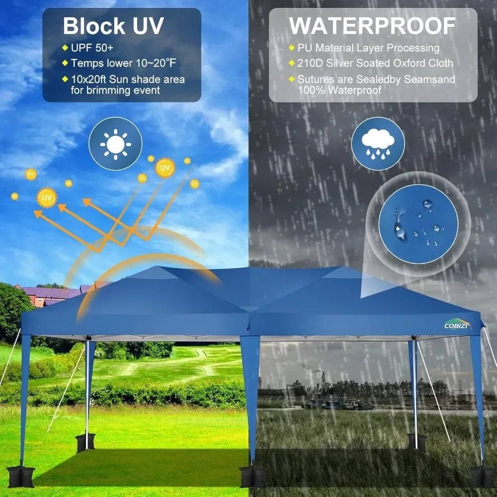 

Canopy 10x20 Pop Up Canopy Tent 10x20ft Waterproof Party Tent Ez Up Canopy Tents for Parties Wedding Outdoor Commercial Event G