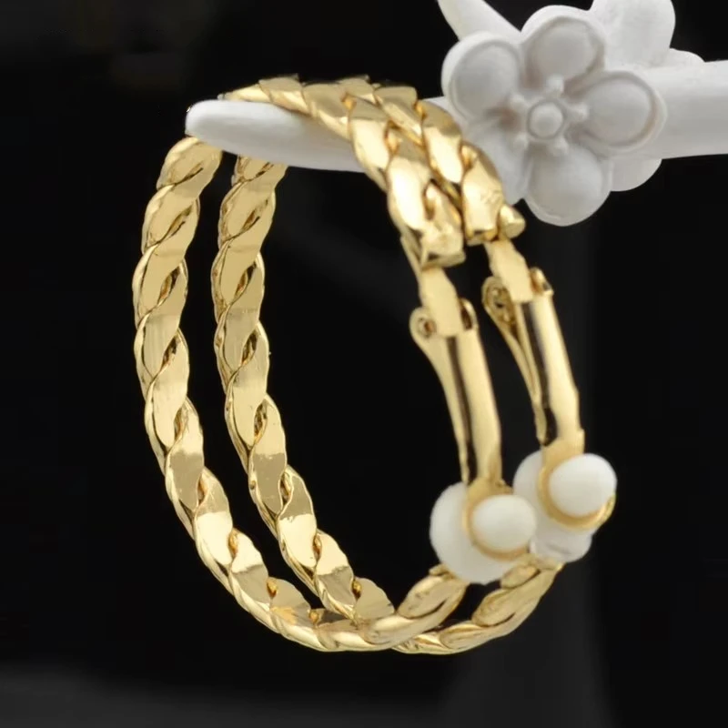 Clip on Earrings for Women Ears Don't Need Perforation Rubber Cushion Not Allergic Hot Shining Circle Color Preservation Process