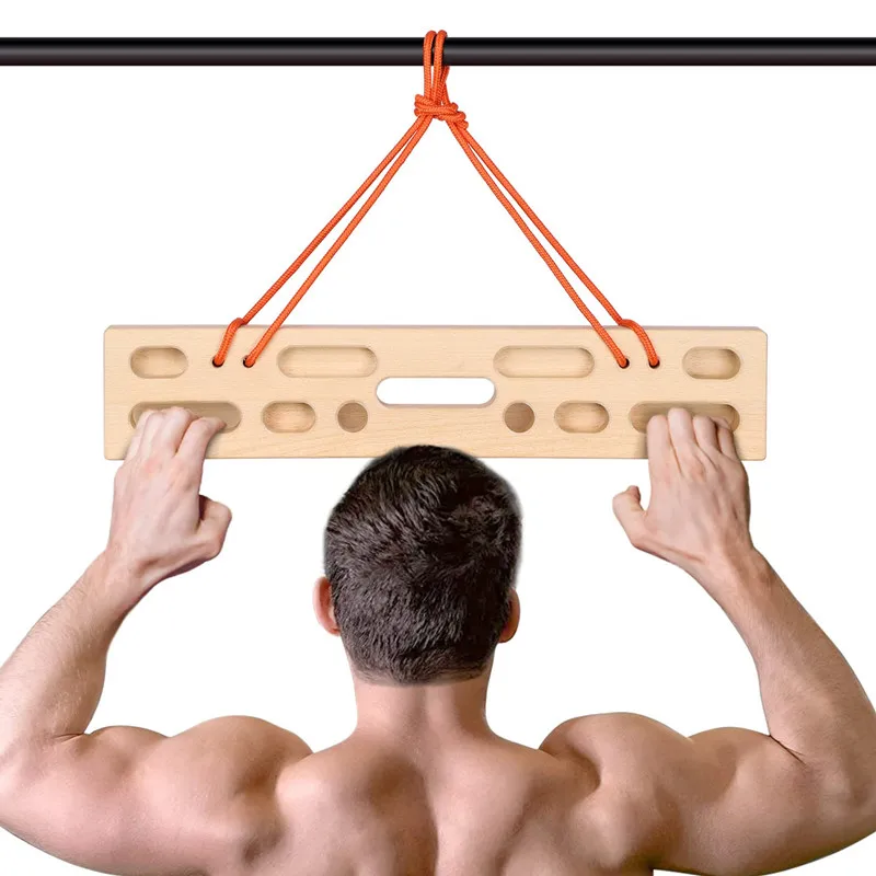 

Portable Rock Climbing Fingerboard Home Gym Finger Training Boards Wooden Hang Board Mountable Grip Strength Trainer Pull-Up