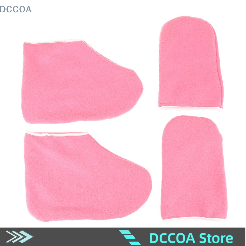 

1Pair Paraffin Wax Waxed Cotton Footmuffs Booties Hydrating Mask Spa Moisturizing Socks Gloves Covers Bath Liners