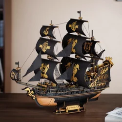 Robotime 3D Puzzle Wooden Seahouse Barque Model kits Build Home Desk Decoration Gift For Teens and Adults