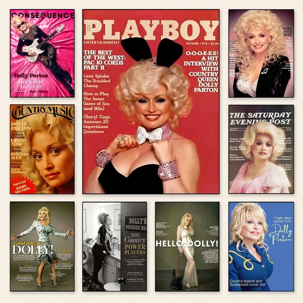 Singer Dolly Parton Poster Poster Minimalist Decor HD SelfAdhesive Wall Art for Home Café Bedroom Gift Aesthetic Hanging