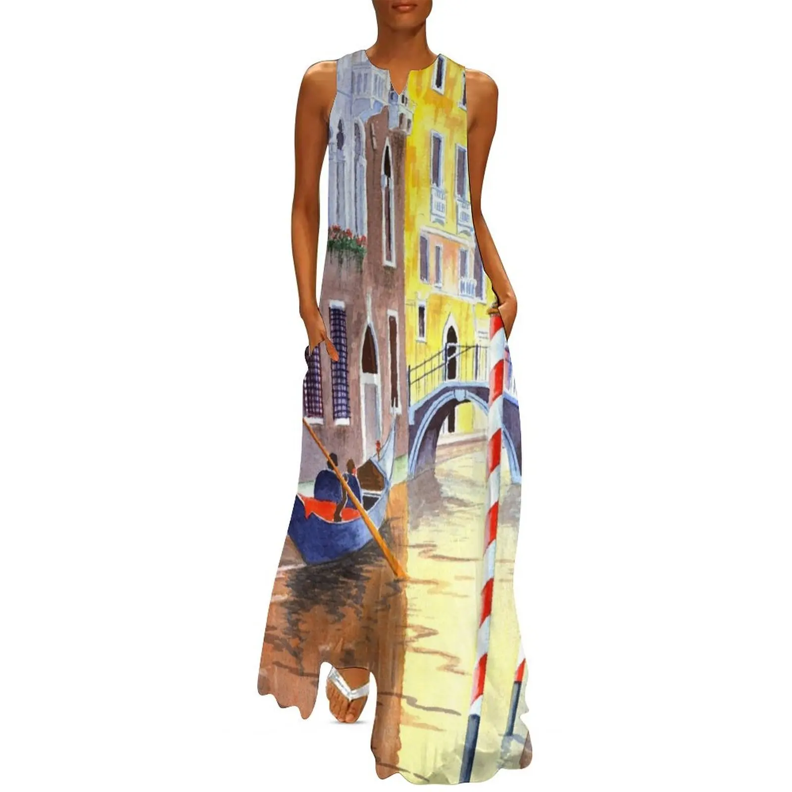 

Reflections Of Venice Italy Long Dress women clothing 2025 new arrivals prom clothes Dress