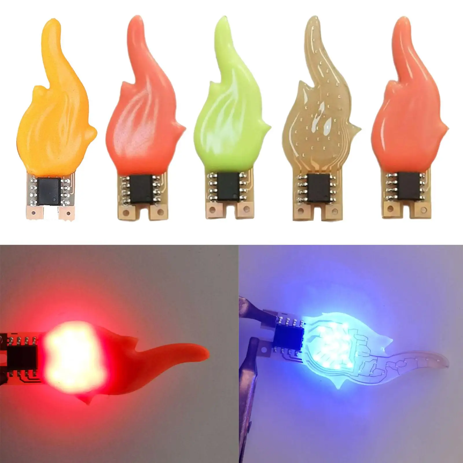 Candelabro Lâmpadas Presentes, Multiuse Night Light, Unique Flame Design Lâmpadas, 2pcs