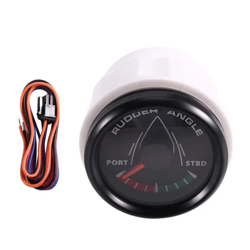 A13Z-Waterproof 52Mm 0-190Ohm Rudder Angle Indicator For Boat Marine 8 Color Backlight 12V/24V For Car Truck