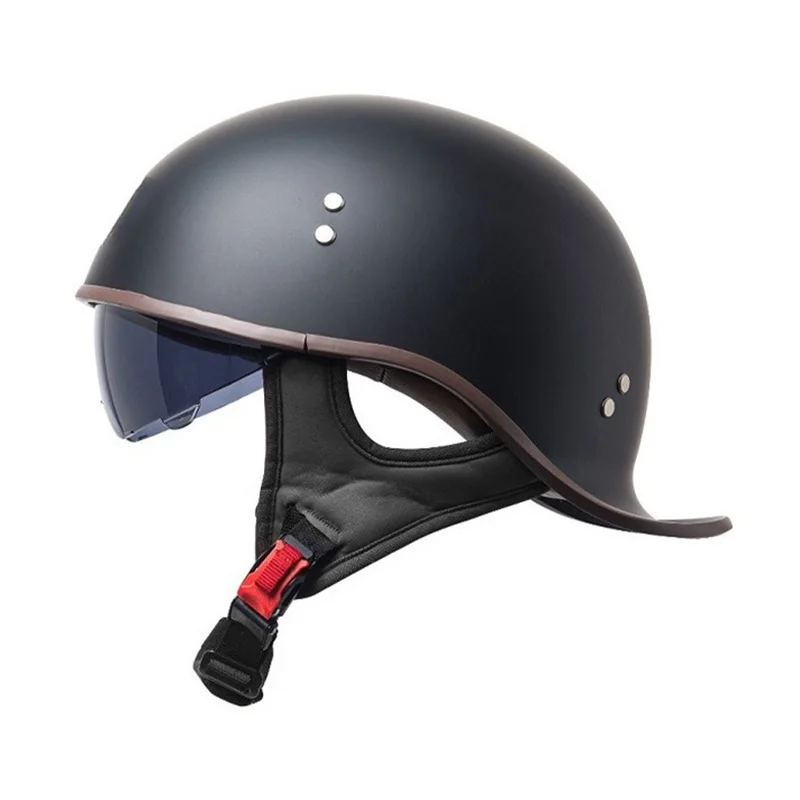 

Half Helmet Retro Low Profile Motorcycle Helmets DOT Men Women 1/2 Open Half Helmet for Moto Pilot Moped Cascos Para Motos