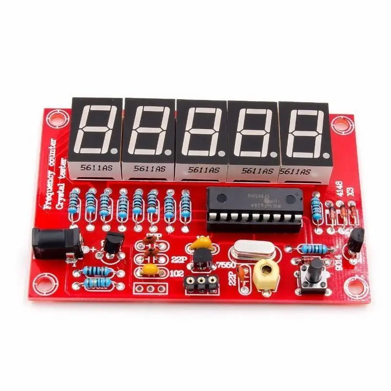 Zestawy DIY RF 1 Hz-50 MHz oscylator kwarcowy miernik częstotliwości cyfrowy miernik testowy LED