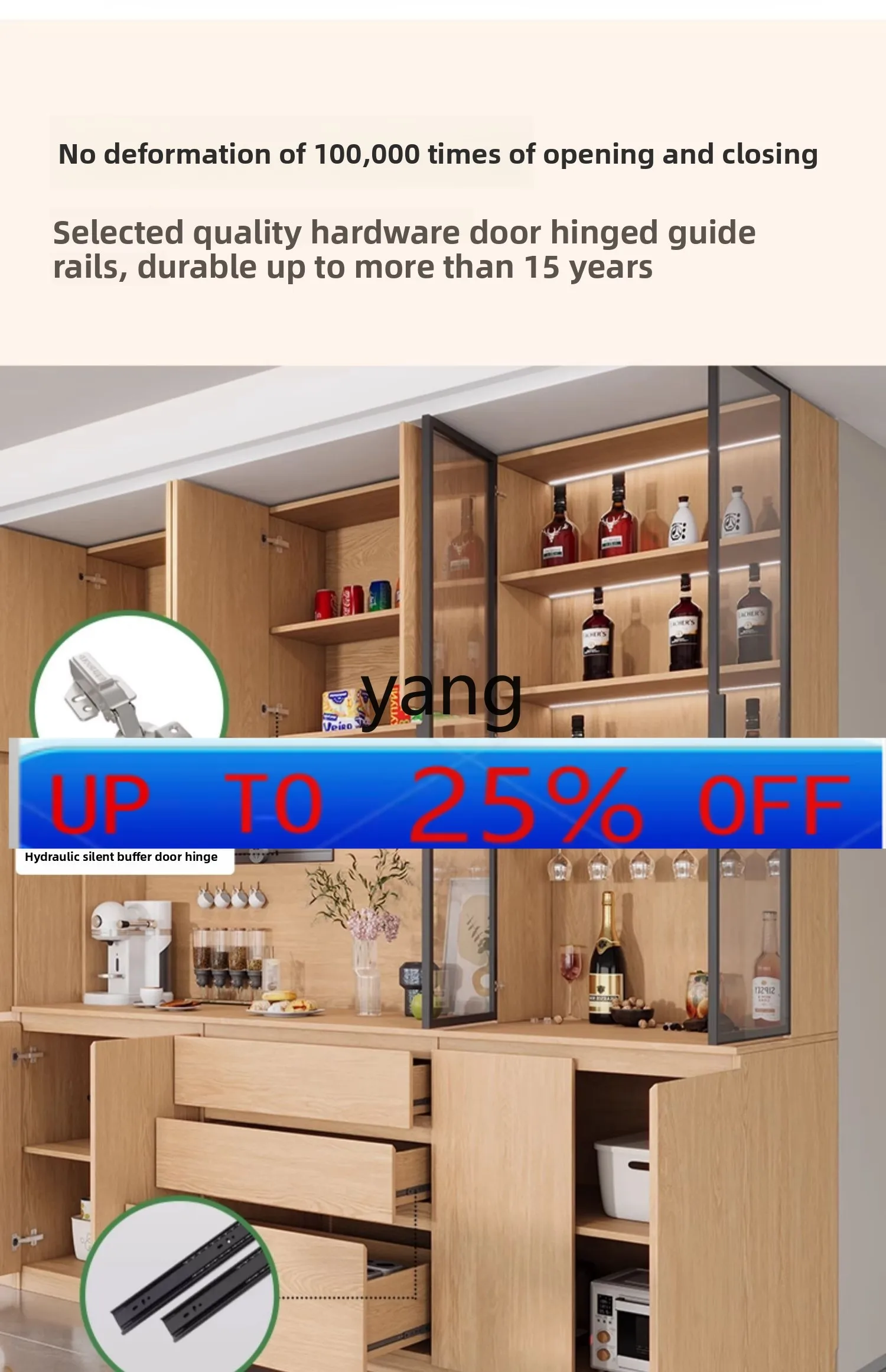 

Lh all solid wood oak living room home walnut glass cupboard integrated high cabinet against the wall