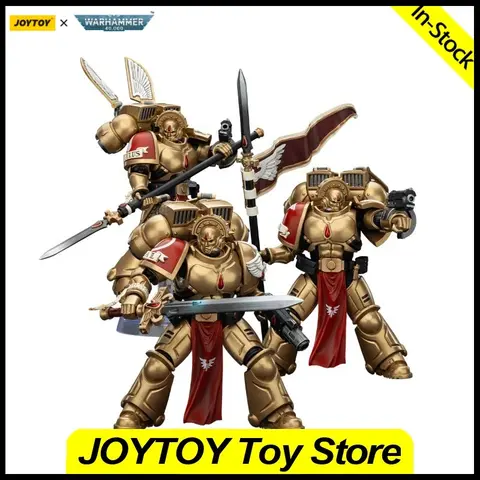In Stock JOYTOY Action Figure 1/18 Warhammer40K Blood Angels Sanguinary Guard 3PCS Model Toys Gifts Collection