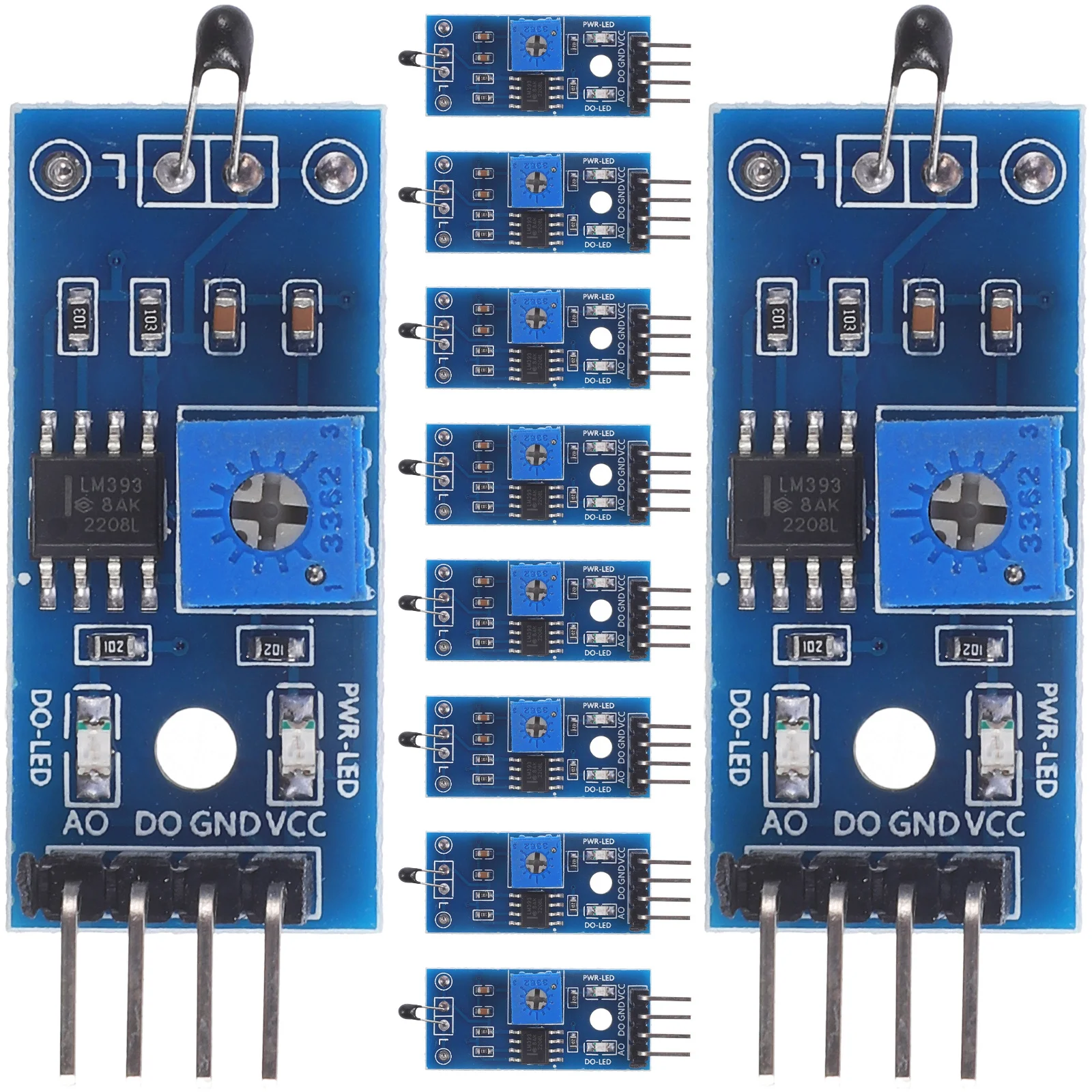 

10Pcs 4-Pin Temperature-Sensitive Modules Thermosensitive Relay Modules for Car Sensor Relay Control and Detection
