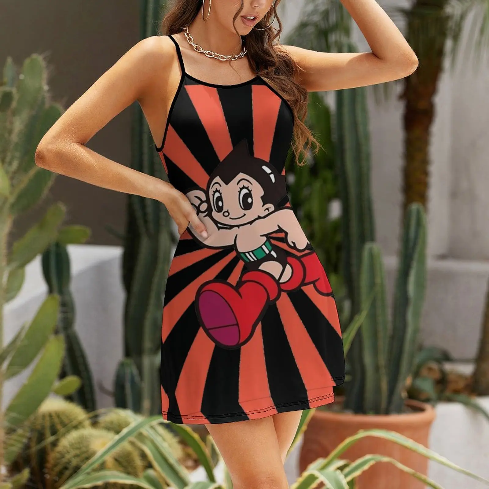 Tetsuwan-vestido exótico de Anime Astro Boy 18 para mujer, ropa bonita para mujer, vestido de tirantes, vestidos geniales para cócteles