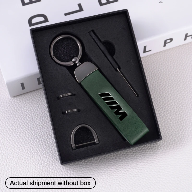 Leather Car Keychain Ring Pendant Keyring For BMW M X1 X2 X3 X5 X6 E46 E39 E90 E36E60 E34 E30 F30 G20 Auto Styling Accessories view 6
