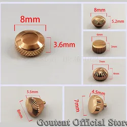 Goutent Rose Gold Steel Watch Crown Fit 6497/6498 ST3600/3620 Movement
