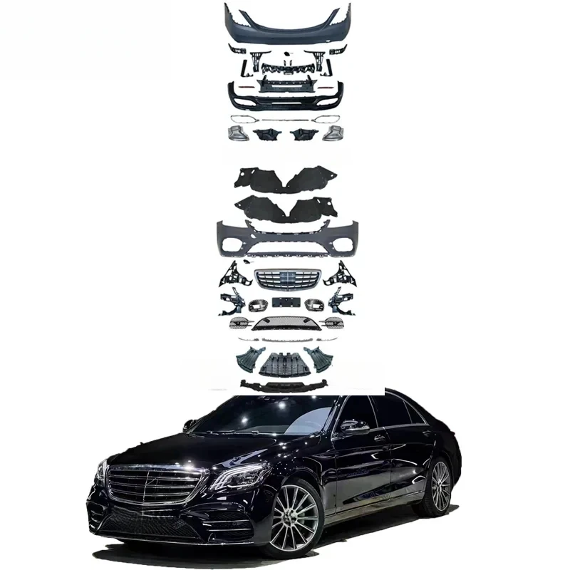 

Suitable for 14 - 17 - S-Class W222 Upgr to S450 - Complete Body Kit with Front & Rear Bumpers, Fenders, Hood, Grille