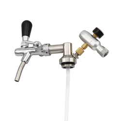 Stainless Steel Mini Keg Dispenser Tap Beer Growler Spear With Flow Control Beer Faucet & Co2 Charger Kit Hombrew Bar Set