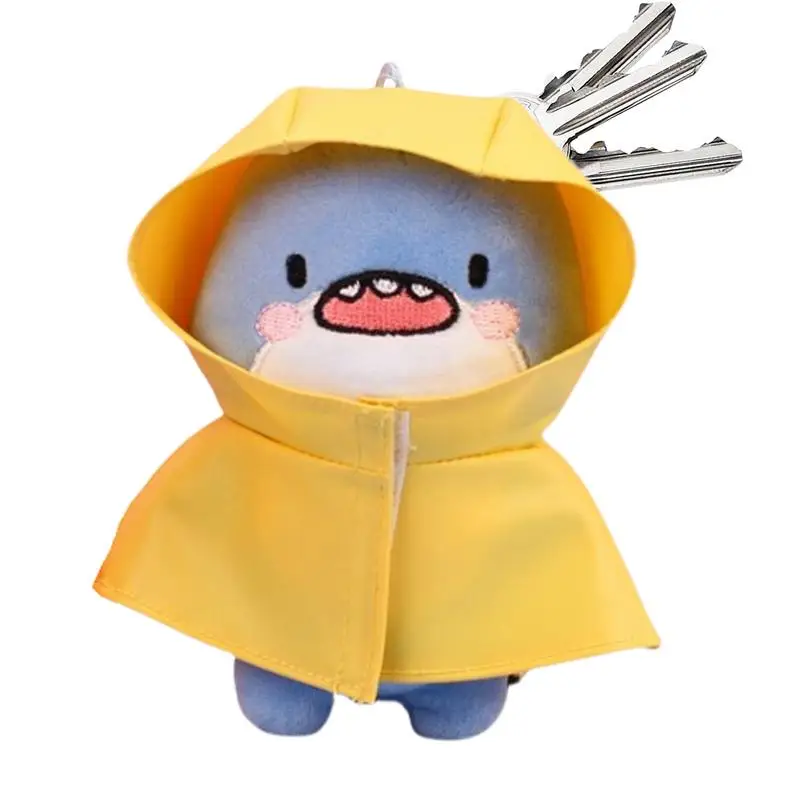 Creative Anime Shark Plush Pendant Toys Soft Cute Cartoon Shark Stuffed Doll Backpack Pendant Bag Pendant Plush Shark Pendant