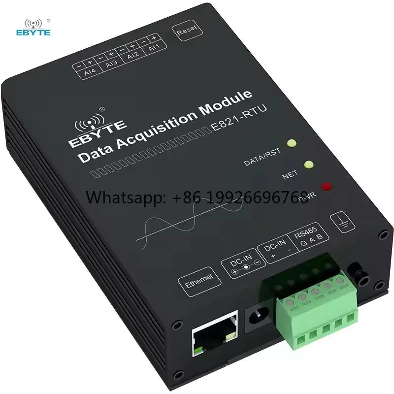 

Ebyte E821-RTU(0400-ETH) RS485 Ethernet Converter 4-channel DAQ Modbus TCP RTU Long Range Data Collection Device