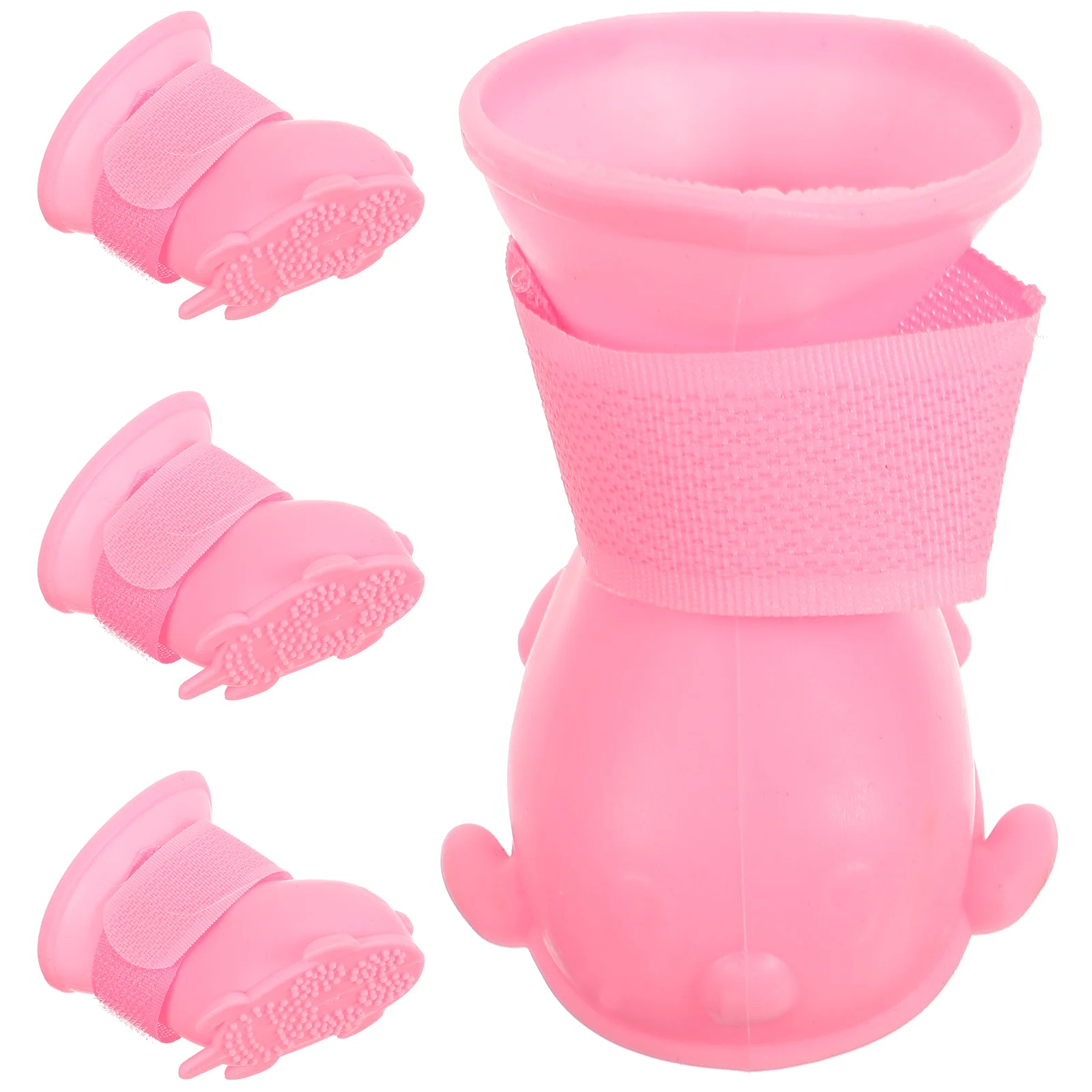 

1Set Adjustable Tpr Dog Rain Boots Waterproof Antislip Pet Booties for Winter Walking Hiking Dog Rain Boots Cat Shoes