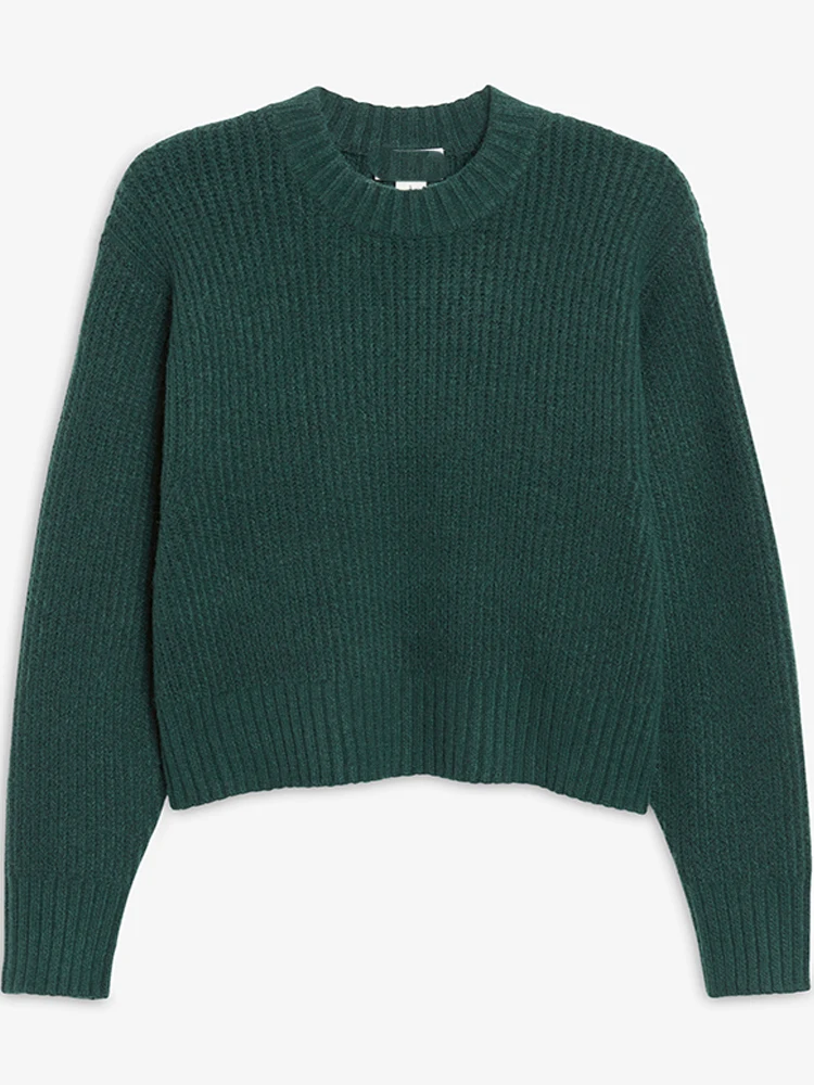 

Женский вязаный свитер Norno E Station: зимний, свободный, комфортный, с длинными рукавами, мягкий, в стиле lazy fashion