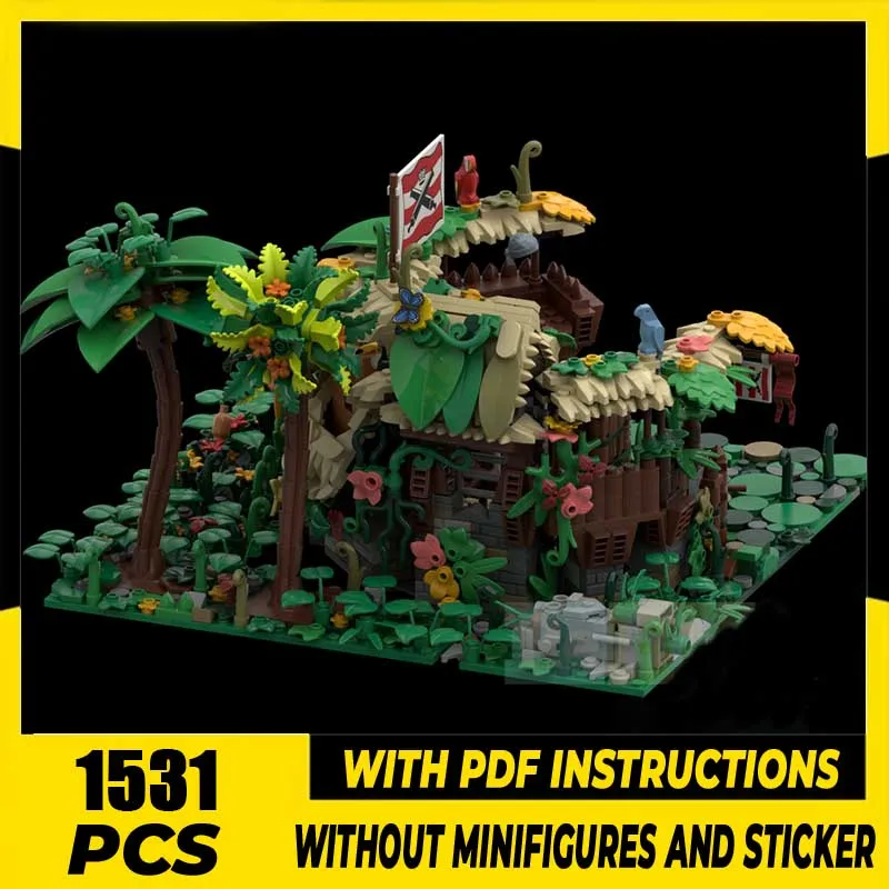 

Medieval Castle Model Moc Building Blocks Outpost Model Technology Brick DIY Assembly Creative Model Construction Holiday Toys