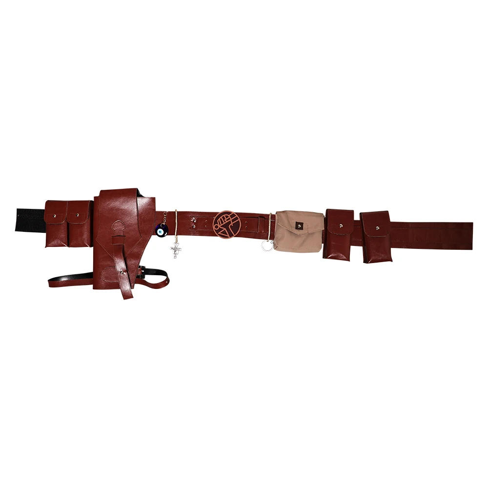 2024 Movie The Crooked Man Cosplay Hellboy Belt PU Leather Hallowmas Party Carnival Role Play Props Cosplay Outfits Accessories