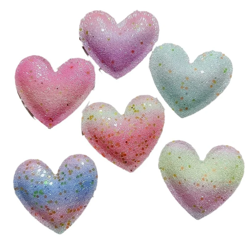 50MM Sequined Glitter Love/Heart Gold Star Children's Hair Accessories Shoes Clothing Bags Accessories Fabric Sequins