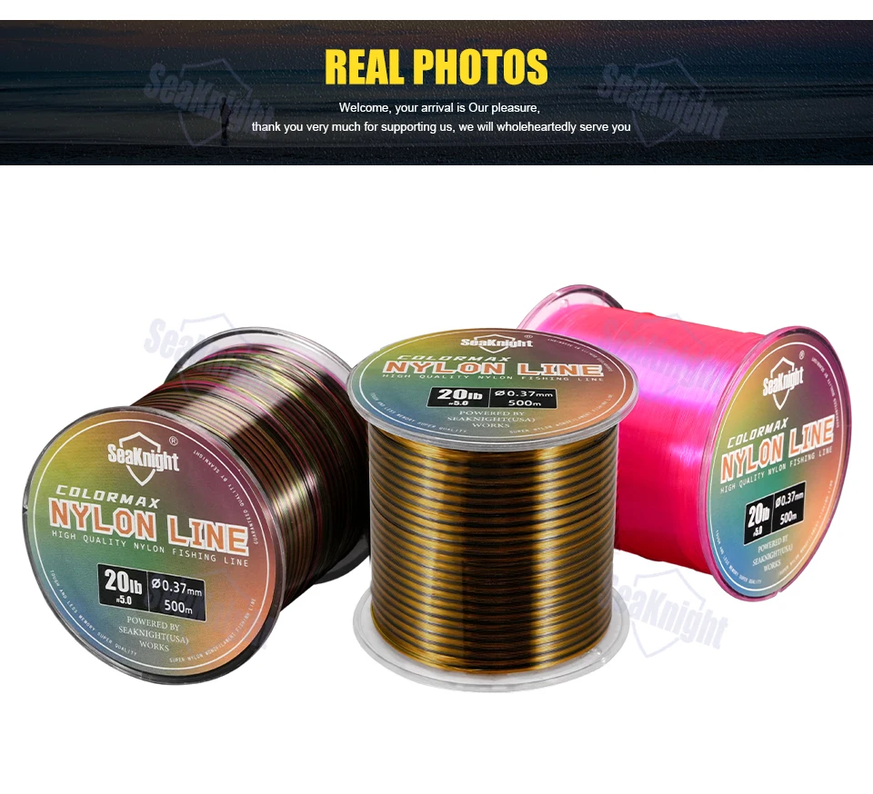 SeaKnight Colormax 500M Monofilament-Angelschnur (6-35LB / 0,16-0,50mm) - Glatte Nylon-Monoschnur – Detail 9