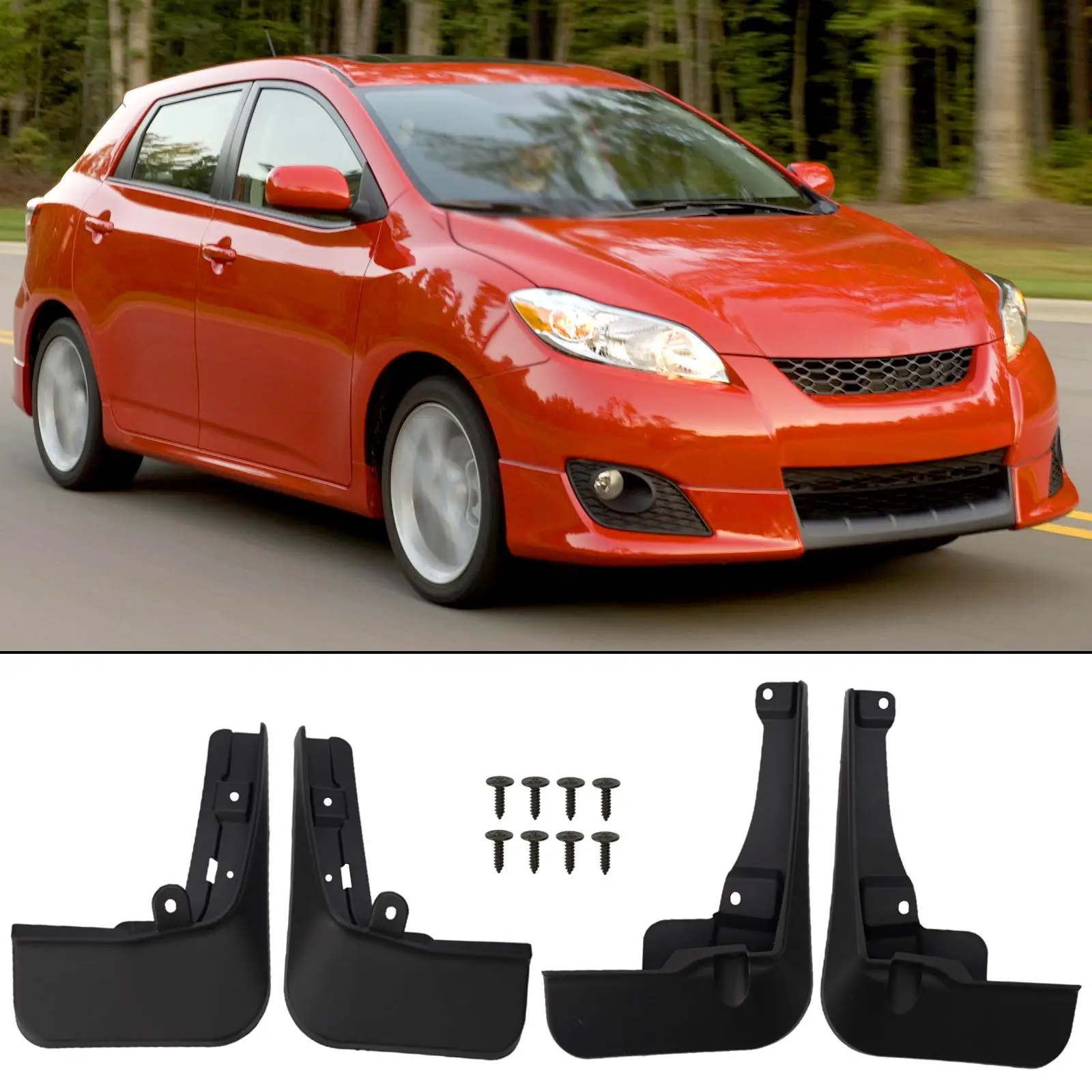 4 PCS Black Splash Guard Fenders Car Exterior Accessories Enhanced Protection Fenders For Toyota  For PRIUS 60 Series