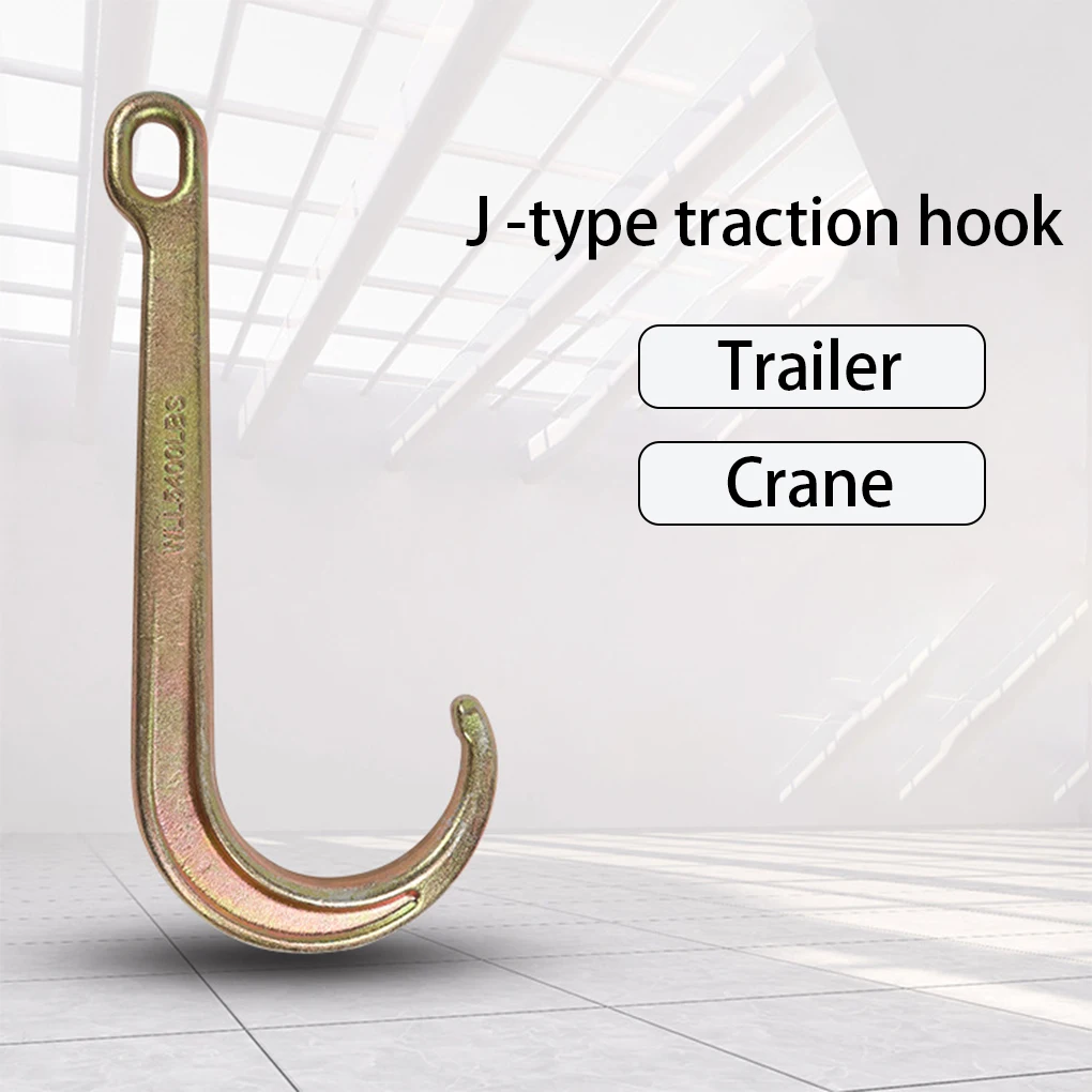 Universal Tow Truck Hook Replacement Long Handle Wrecker J Shaped Hooks Towing Tool Upgrade Accessories Spare Parts