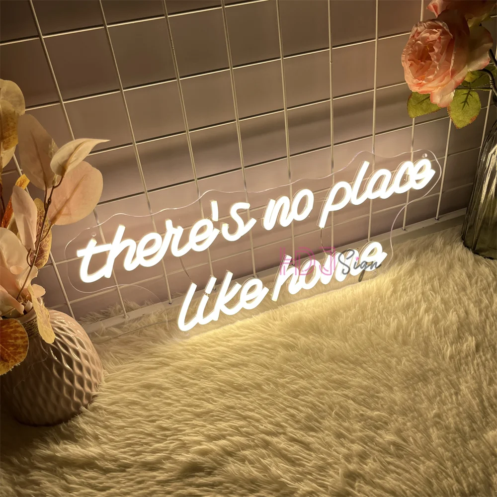 لا يوجد مكان مثل المنزل النيون Led تسجيل الجدار الشنق ديكور غرفة المنزل LED أضواء النيون USB غرفة نوم الديكور هدية عيد ميلاد