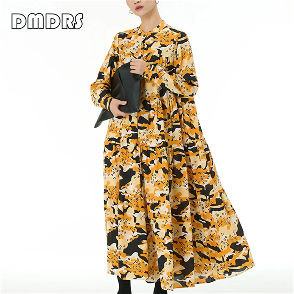 

Bohemian Beach Style Women Dress Breathable Long Sleeve Oversized Skirt 2024 Spring Summer New Design 3 Colors to Choose