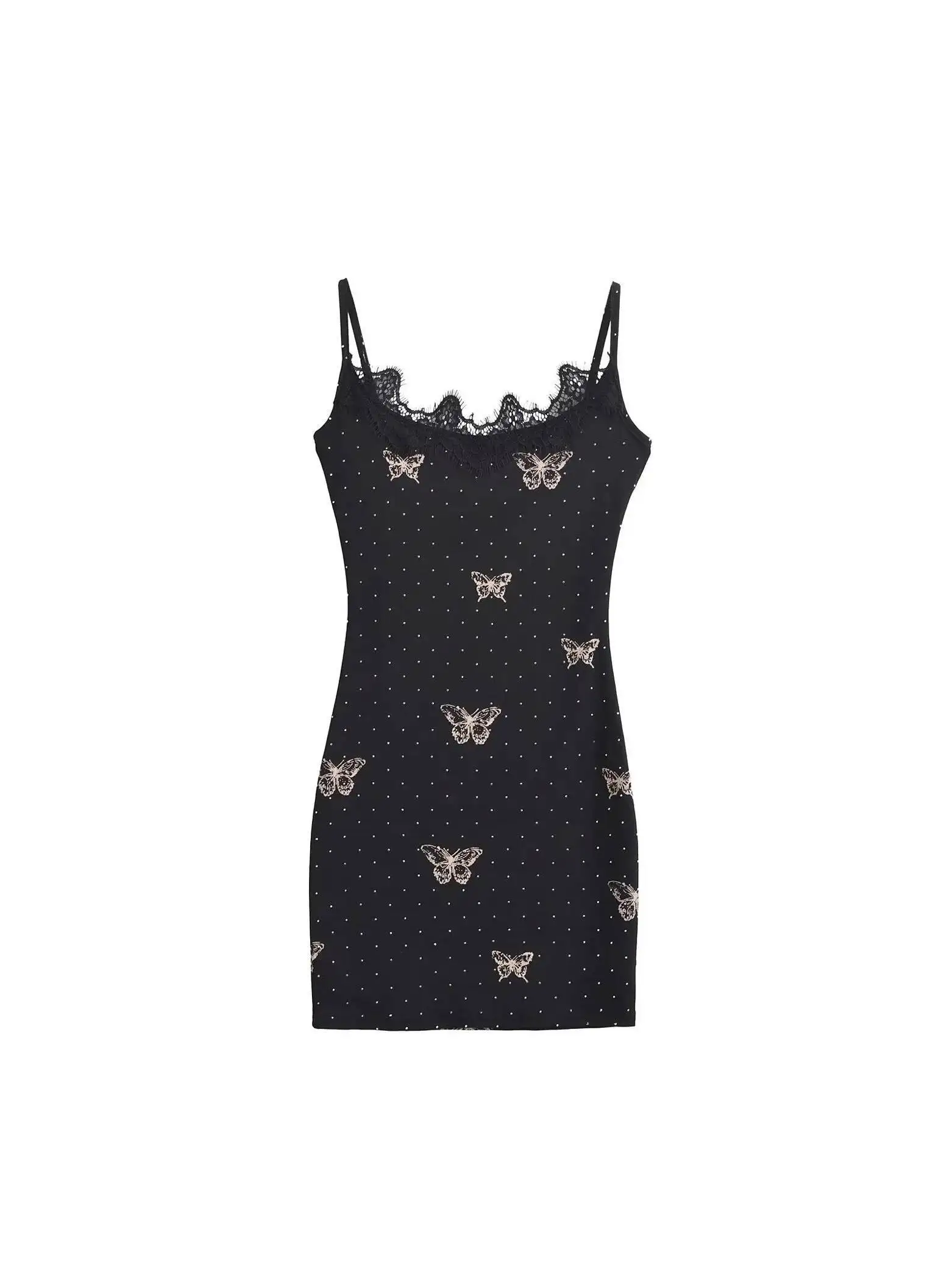 حار فتاة مثير طباعة الدانتيل فراشة حزام حقيبة الورك التفاف فستان أنيق للنساء رقيقة جدا قصيرة تانك فستان قصير الحلو الأعلى N4L3