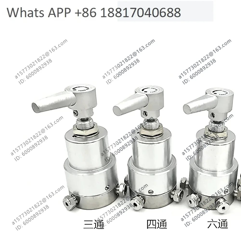 1PCS, [2/3mm] three/four/six-way flat valve, PMF-1 flat valve switching valve gas path control