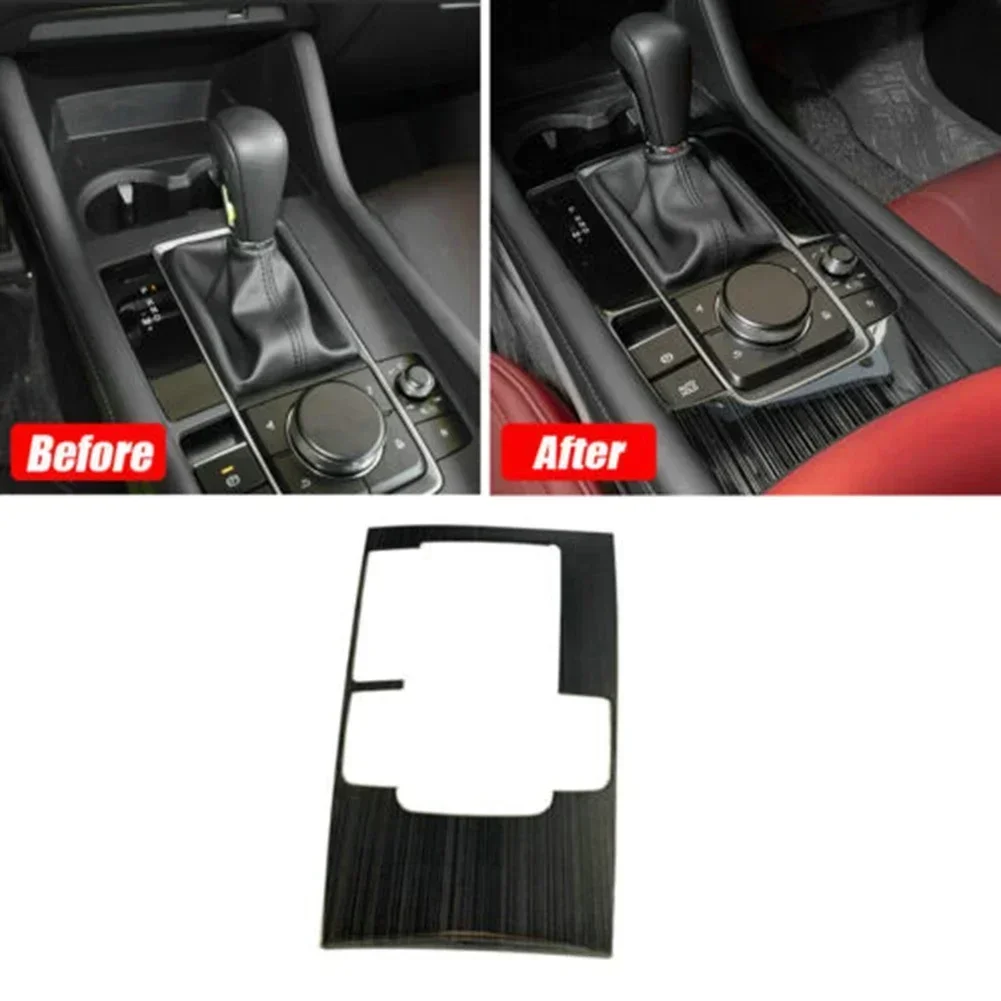 

Accessories Gear Shift Panel Cover For Mazda 3 Sedan Titanium Trim Black Anti-Corrosion Brand New Easy Installation