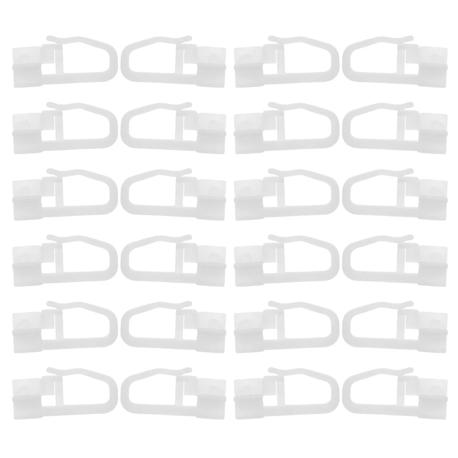 50Pcs Curtain Track Roller Hooks Plastic Glider Pulley System Quiet Smooth Sliding Replacement Parts for Blackout Fabric