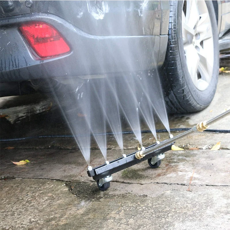 

T48C_High Pressure Washer Undercarriage Cleaner,6 Nozzle Garden Cleaning Machine 4000 PSI Water Broom Cleaning Tool Kit