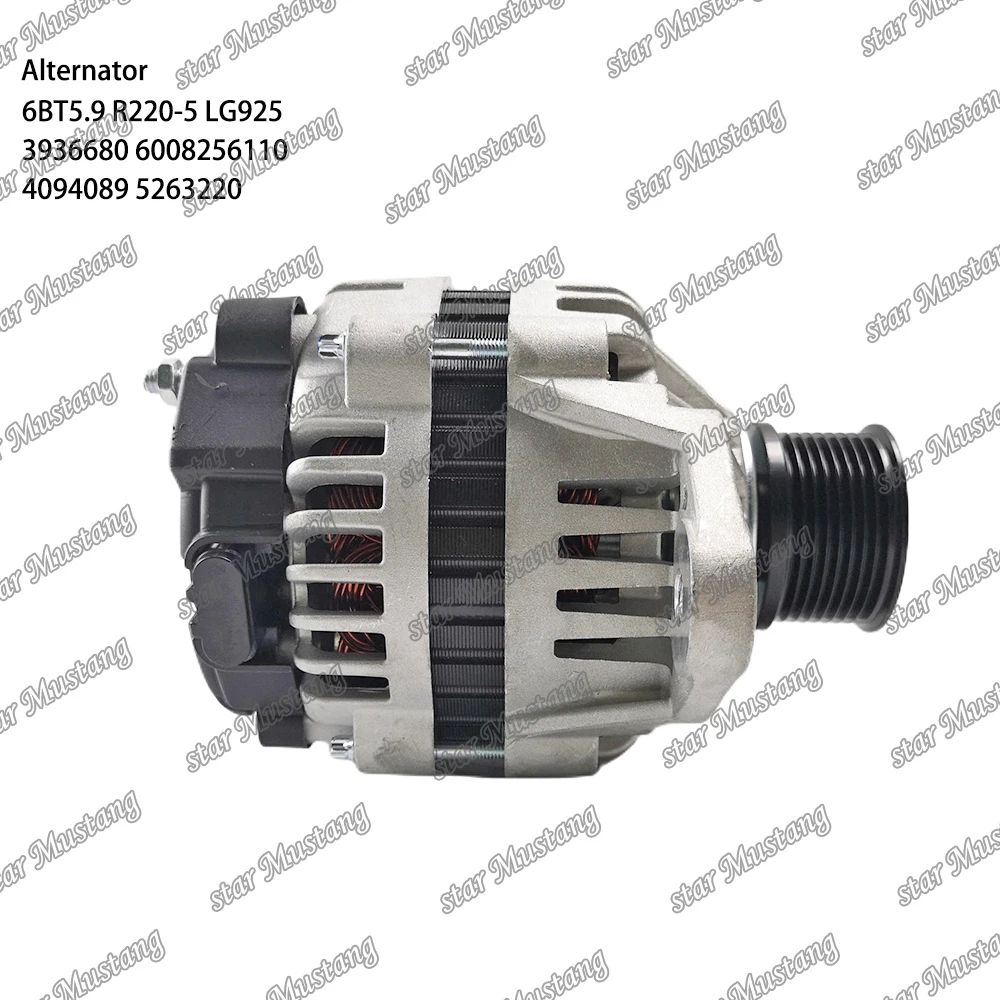 R220-5 LG925 6BT5.9  Alternator 24V 70A 8PK  3936680 6008256110 4094089 5263220 Suitable For Cummins Engine Parts