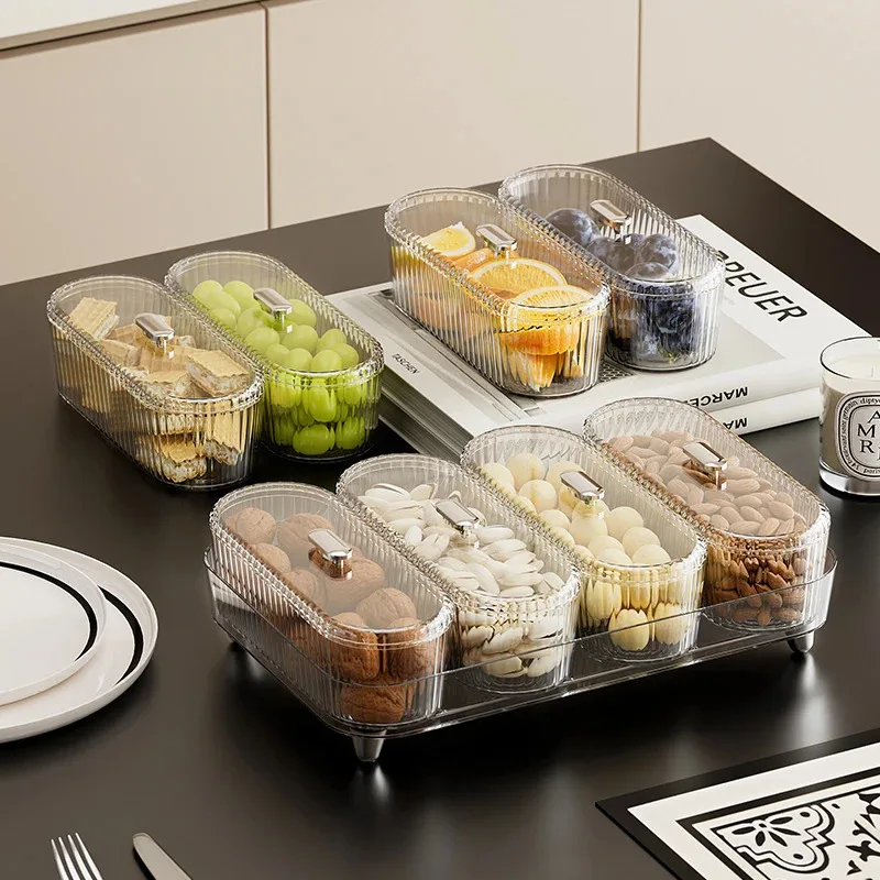 

A Piece of Home Living Fruit Bowl for Living Room, Simple Style Nut and Dry Fruit Container with Lid