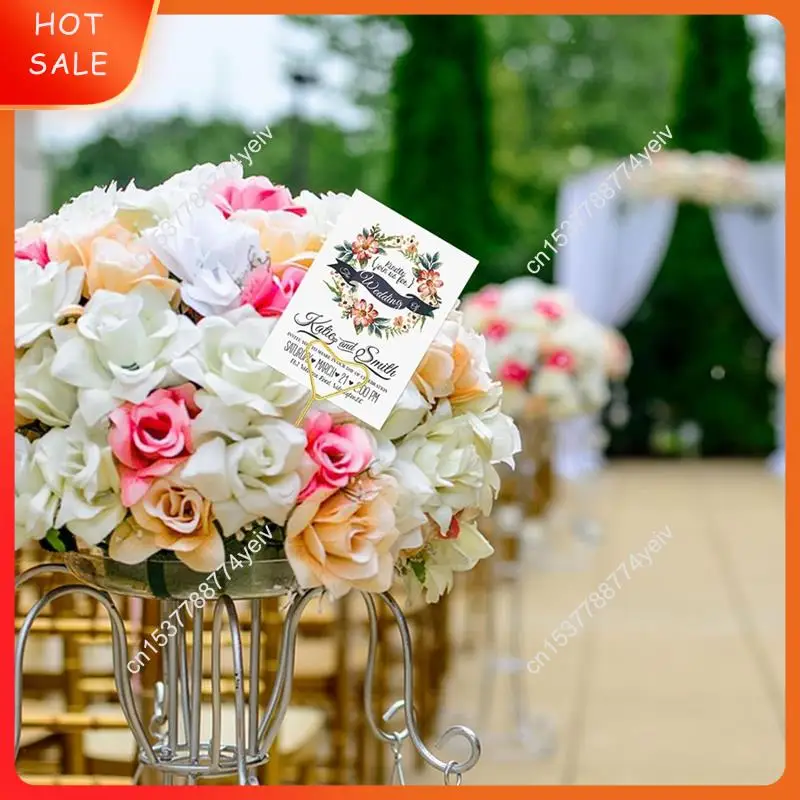 40 peças palhetas de suporte de cartão floral-bastões de suporte de cartão de flor para buquês, peças centrais de casamento, palitos de suporte de foto a62x