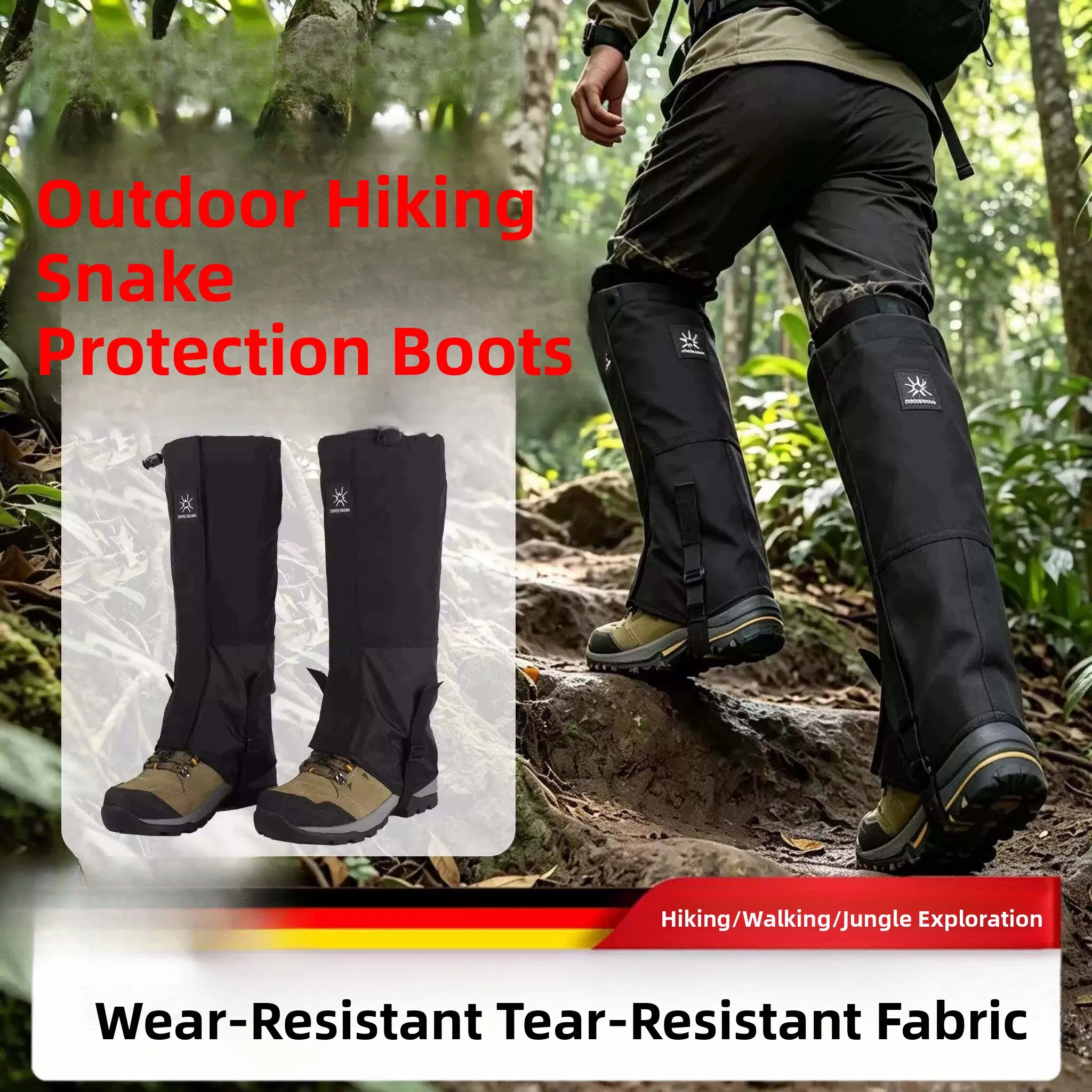 Waterproof Bug Proof Shoe Covers Outdoor Mountain Climbing Hiking Men's Women's Anti Snake Bite Anti Mosquito Leg Covers