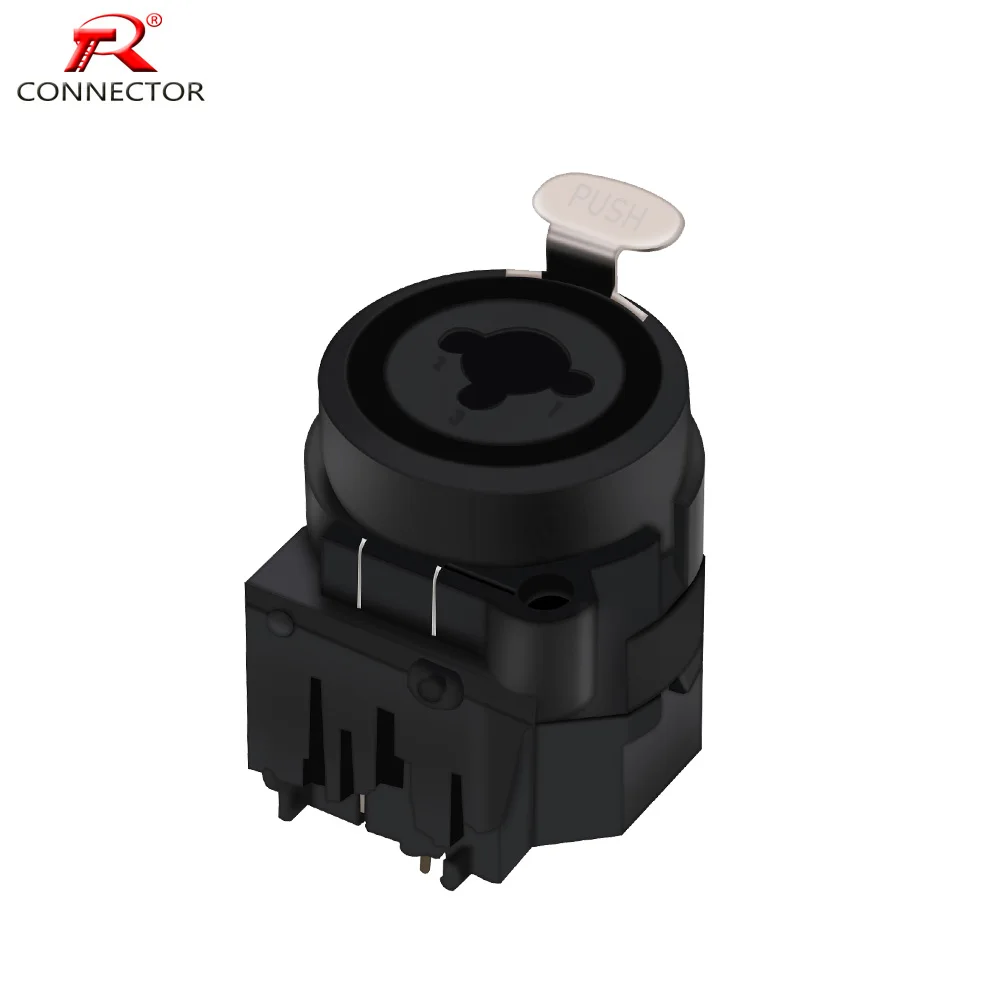 7pin Dual XLR Jack+6.35mm Female Socket Set XLR Microphone Jack 7pin Seat Audio Socket Panel Mounted Type