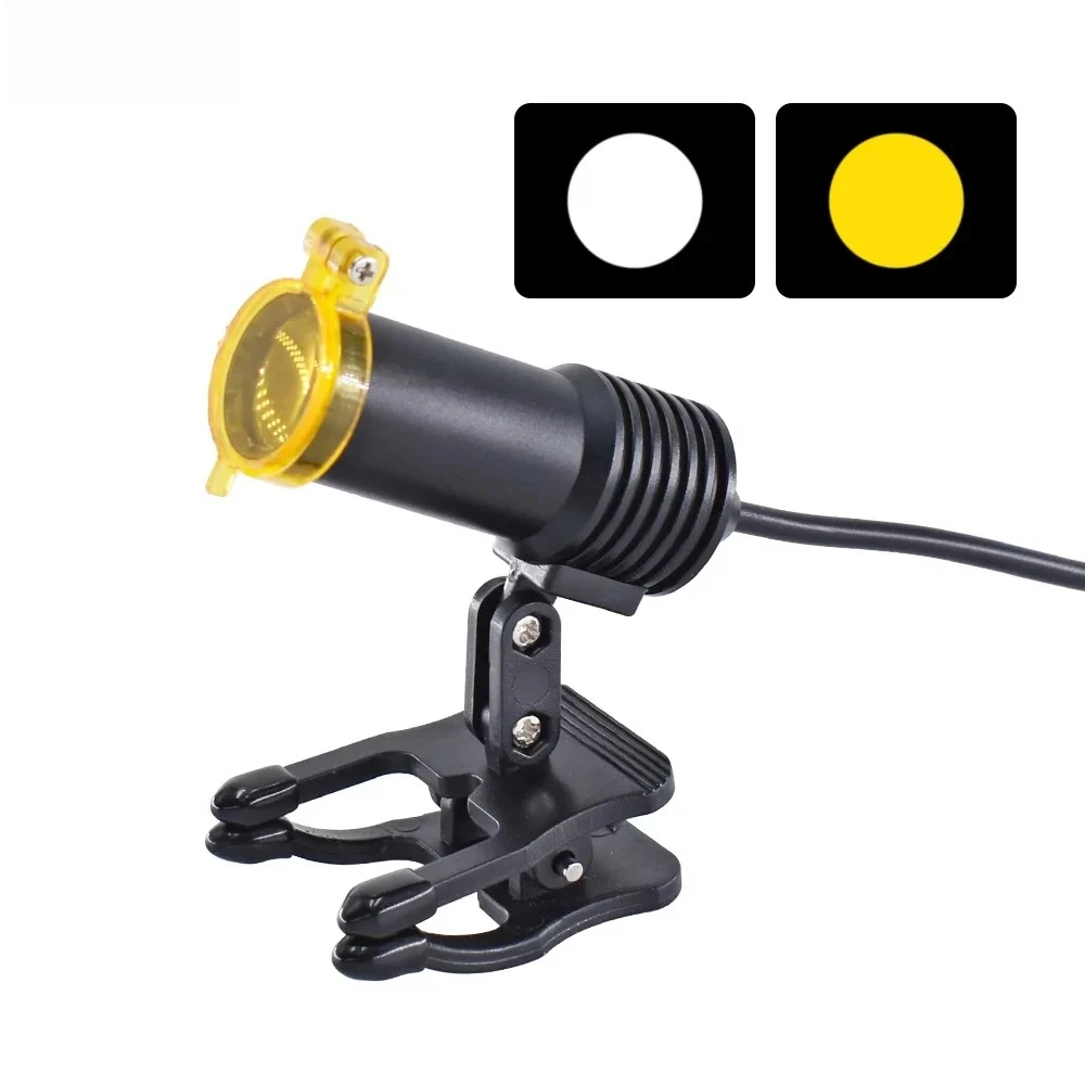 5W Headlight Belt Clip Type Headlamp with Optical Filter for Dental Loupes Lab Medical Magnifier Magnification Binocular