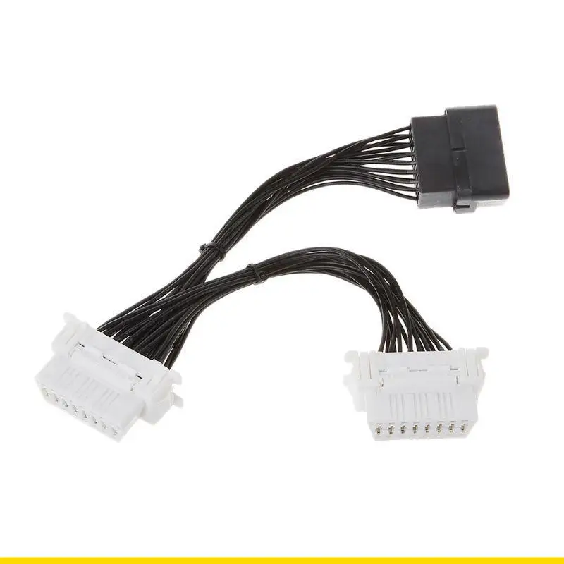 SZCH 16 pin OBD2 OBD 2 OBDii Splitter Extension Cable Male to Two Female Y Cable