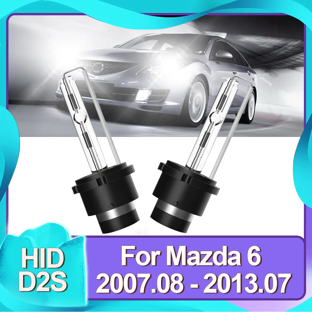 

2PCS Xenon HID Headlight D2S Bulbs 12V DC 35W Car Lamp 6000K For Mazda 6 Year from 2007.08 to 2008 2009 2010 2011 2012 - 2013.07